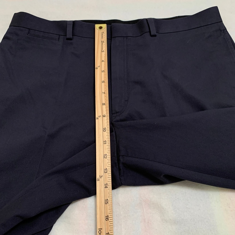 L.L.Bean‎ Men's Classic Fit Flat Front Cotton Chino Pants Navy Blue Size 38x29 - Picture 9 of 11